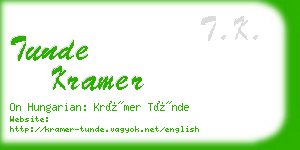 tunde kramer business card